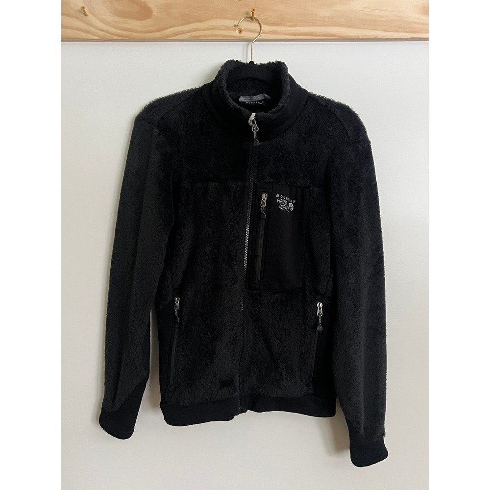 Mountain Hardwear Fleece Jacket Full Zip Black Polartech Women Size Medium